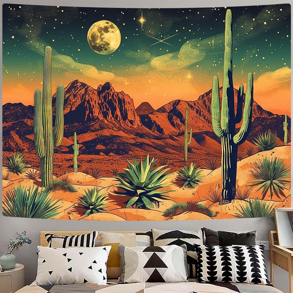 Tapestry richideas western cactus mountain desert 75x100 чёрный