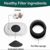 8 Pack Cat Water Fountain Replacement Filters for Stainless Steel 67oz/2L Adjustable Flow Pet Fountain