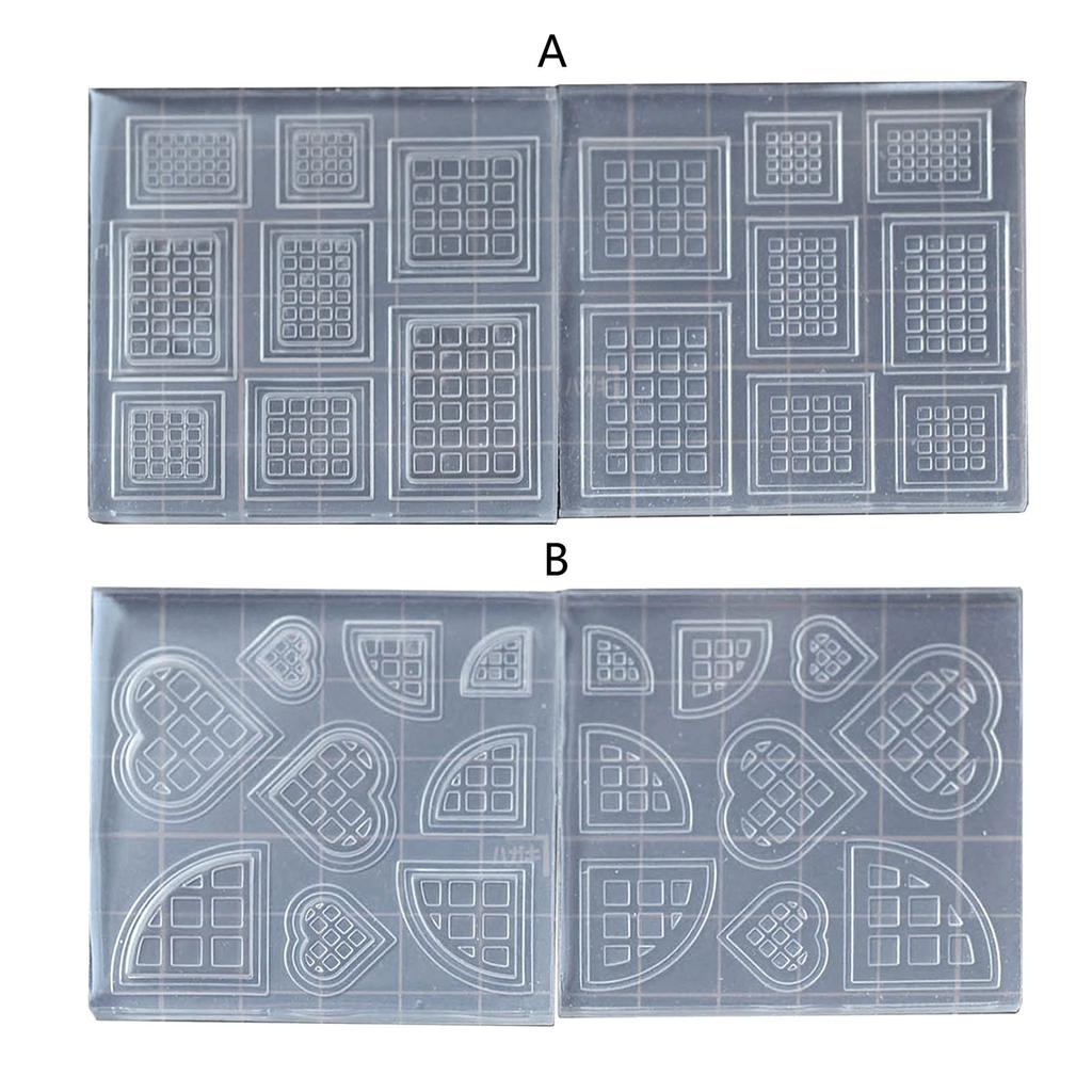 2pcs Mini Waffle Cookies Molds Silicone Mold for Making Chocolate Candy Muffin Mousses Cakes Pudding DIY Baking Craft