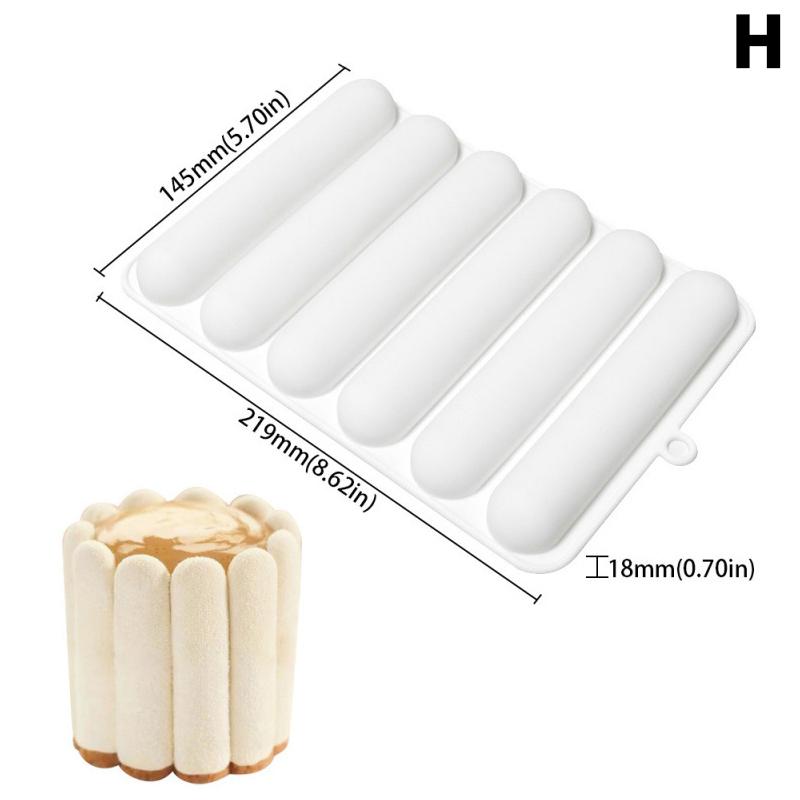 

Oval Long Strip Mousse Cake Mold Silicone Pastry Mold For Sweets Cake Forms Tray Diy Homemade French Sweets Baking Mould H