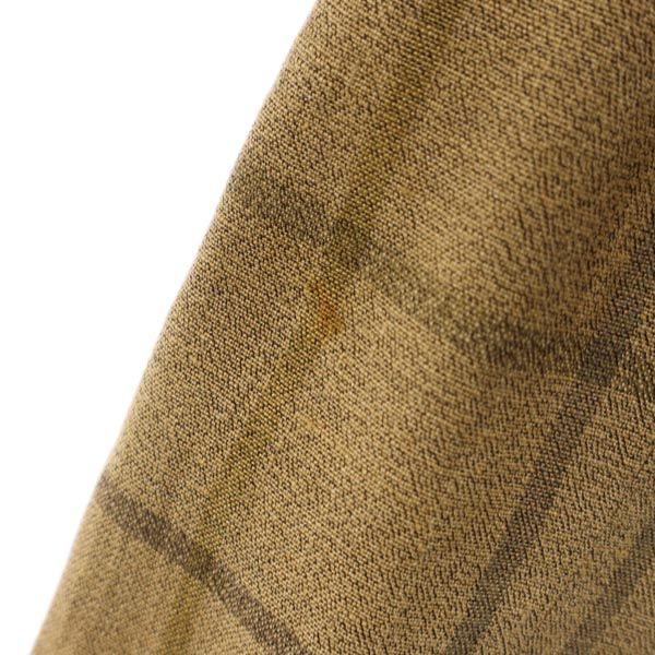 Emporio Armani Made In Italy Linen Blend Check No Color Jacket 42 Brown Women Used