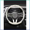 Leather Carbon Fiber Car Steering Wheel Cover Accessories For Nismo Logo Emblem R34 GTR Nissan Tiida Sylphy Teana X Trail T32