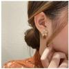 Retro Simple Brown Flower Korea Stud Earrings for Women Girls Cute Charm Wedding Bride Party Jewelry Accessories Friendship Gift