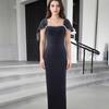 Elegant Rhinestone-Encrusted Bodycon Evening Dress