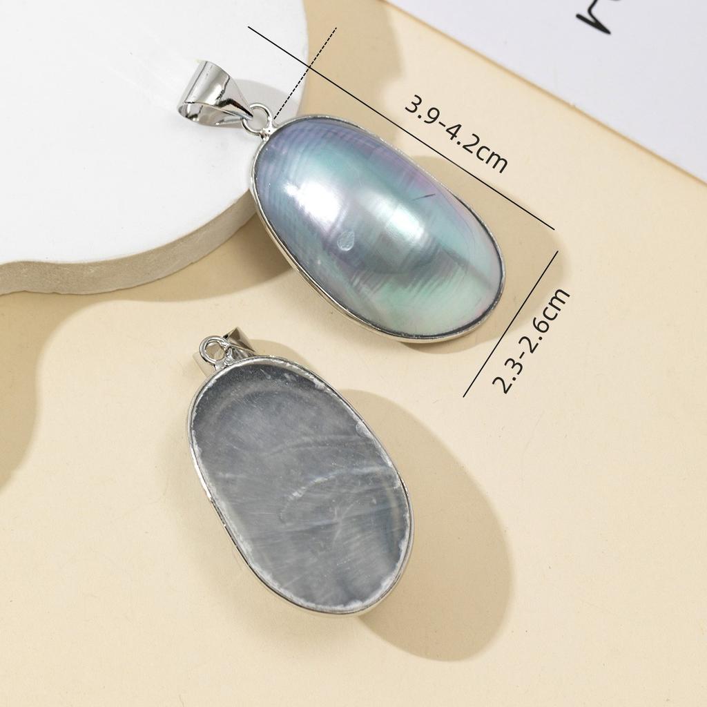 1Pc Unique Natural Shell Pendant, Mother of Pearl Zinc Alloy Pendants, Fashion Women Charms for Jewelry Making DIY Necklace Accessories, Holiday Gifts