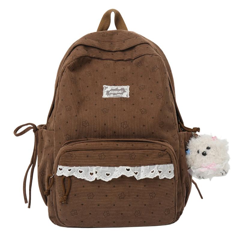 Женский маленький рюкзак в стиле колледжа, школьный рюкзак для студенток средней школы Small коричневый