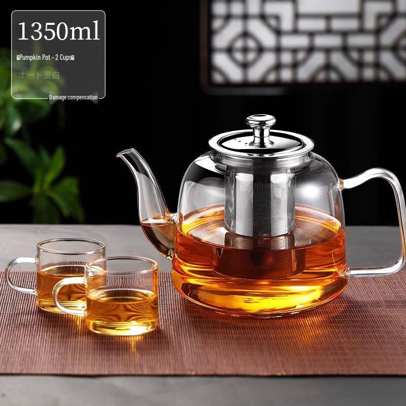 ZISIZ Large Capacity Heat-Resistant Glass Teapot