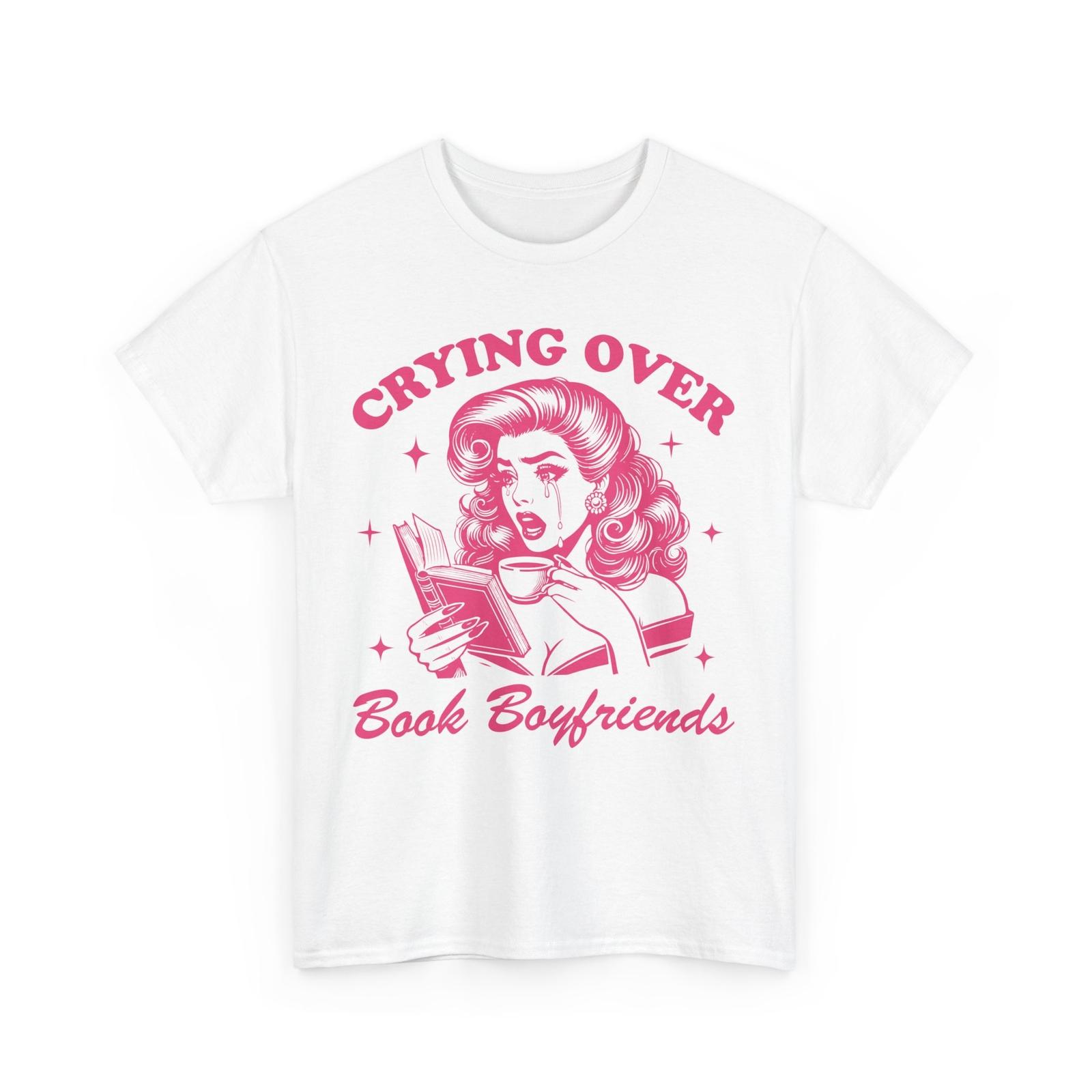 Книжная футболка | Смешная футболка для чтения | Футболка «Плачу над книжными парнями» L