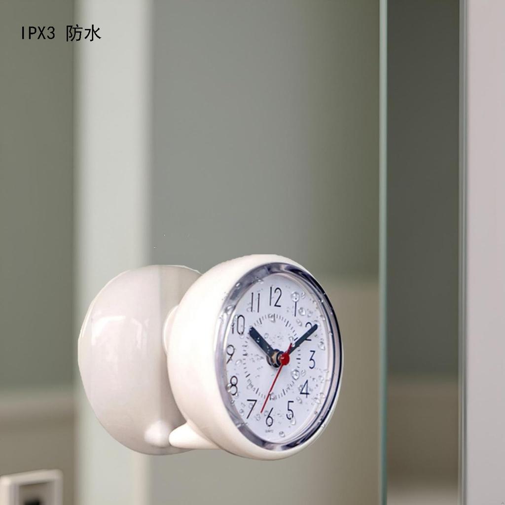 MSTAR HOME Bathroom Clock, Waterproof, Silent, with Suction Cup, 101 X 101 X 55 Mm (White)