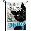 Outdoor Garden Flag for Winter Featuring a Humorous Design, Measuring , with Double-Sided Printing Showcasing Pine Trees And Snow, Perfect for Welcomi
