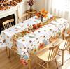 Fall Thanksgiving Pumpkin Maple Leaves Rectangle Tablecloth for Table Decor Washable Kitchen Dining Tablecloth Autumn Decoration