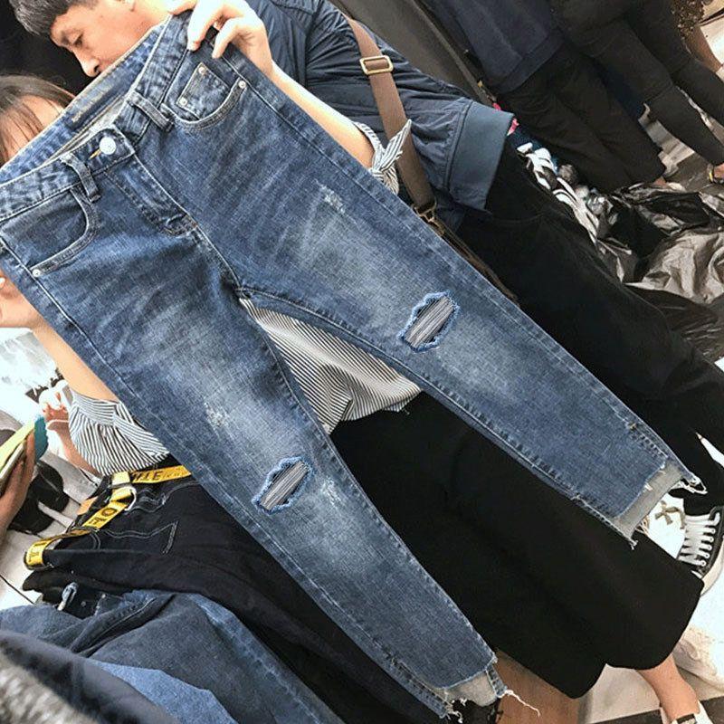 Stylish High-Waist Spring and Autumn Stretch Skinny Jeans