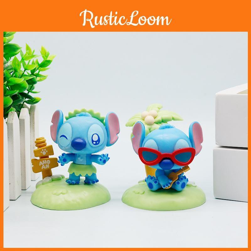 Pvc Beach Stitch Action Figures Model Toy Tabletop Decoration Cute Kids Gifts