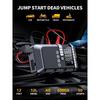 Portable 12V Jump Starter with Air Compressor, 160PSI Tire Inflator, LED Display, and Jumper Cables for Gas & 12L Engines