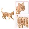 Jucărie Puzzle 3D din Lemn Model de Asamblat DIY Jucării Animale Pisică Kituri Artizanat din Lemn Decorațiune Birou
