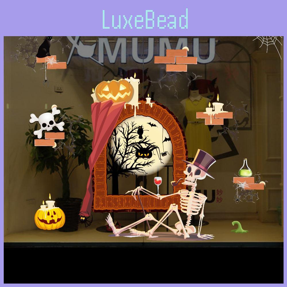 Spooky Halloween Window Clings Decorative Static Stickers For Creative Party Displays