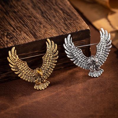 Broche Aigle Métal Vintage Accessoire