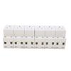 6PCS Modular Socket Guide Rail Power Socket 3 Hole 250V Industrial Power Outlet for Electric Appliance