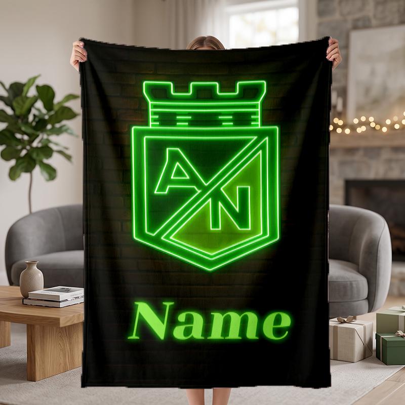 Atletico Nacional Individuelle Flanelldecken Weich Warm Gemütlich Überwürfe für Wohnkultur Feiertagsgeschenke
