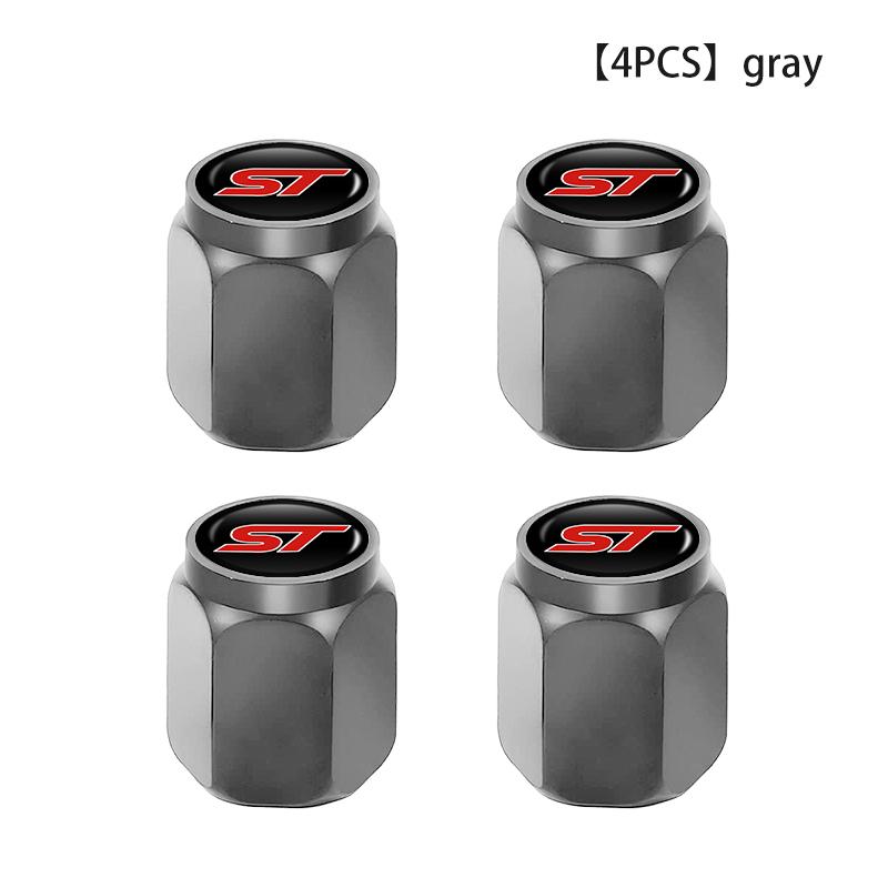 4PCS Car Tire Valve Caps Theftproof Aluminum Wheel Tyre Stem For Ford Falcon Fusion Escape Ecosport Fusion Explorer Expedition