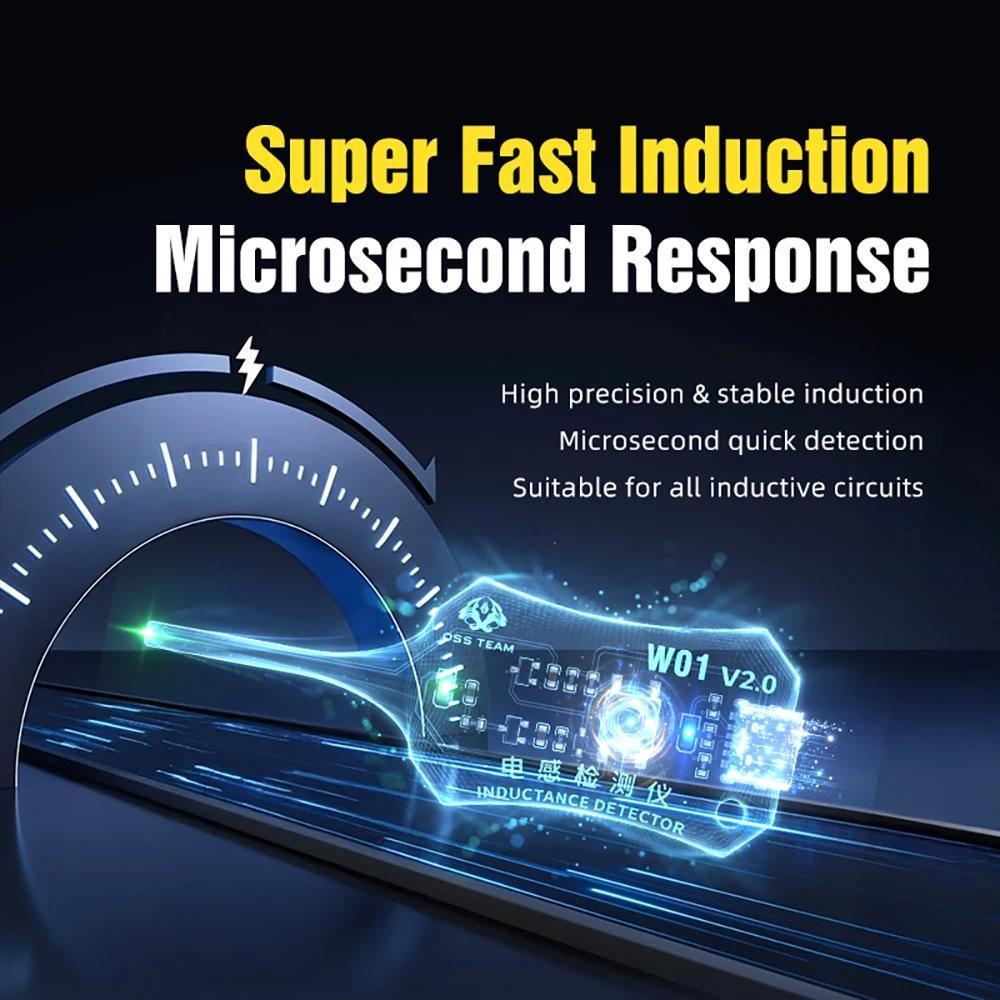W01 Smart Inductance Detector Professional Phone Motherboard Inductance Fault Tester Fast & Stable Electronic Repair Tools