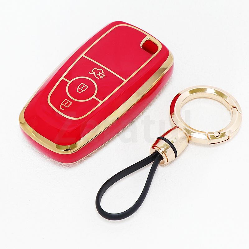 3 Buttons Tpu Car Key Shell Fob Cover For Ford Escape Fusion Bronco Sport F-150 Raptor Explorer Edge Lincoln Corsair Nautilus