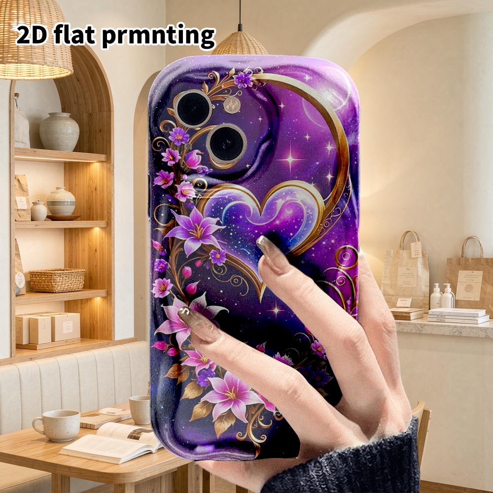 Phone Case: 2D Flat Design Cases Suitable for iPhone 18, 17, 16, 15, 14, 13 Pro, Couple Style, Starry Sky Background, Christmas and Halloween Gifts