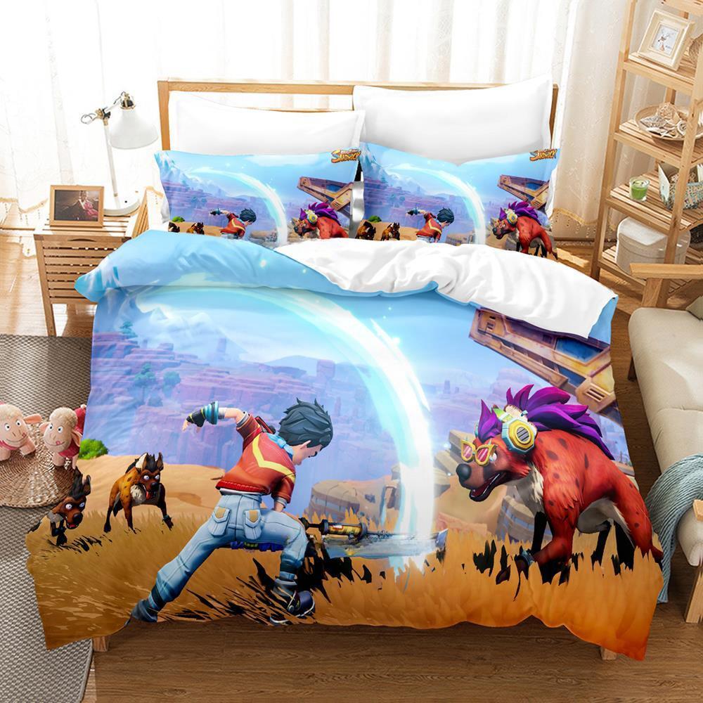 3D Druck Anime Spiel My Time at Sandrock Bettwäscheset Einzelbett Twin Full Queen King Size Bettset Erwachsener Kind Schlafzimmer Bettbezugsets