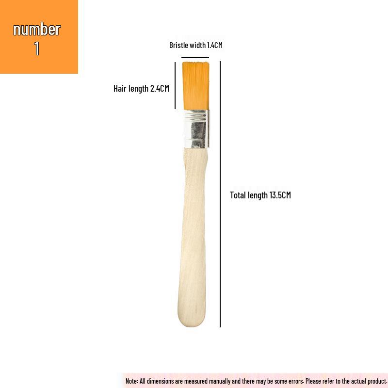 Yellow Bristle BBQ Brush: Wooden Handle, Nylon Bristles for Oil Painting & Dust Removal. Yellow Nylon Board Brush