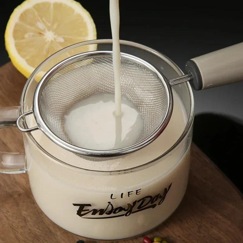 Kitchen Supplies Large Mesh Colander Hot Pot 304 Stainless Steel Colander Fine Mesh Kitchen Utensils Juice Soy Milk Filter Tools