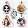 Demon Slayer Peripherals Kamado Tanjirou Pocket Watch Watch Cartoon Necklace Student Simple Anime Creative Holiday Gift