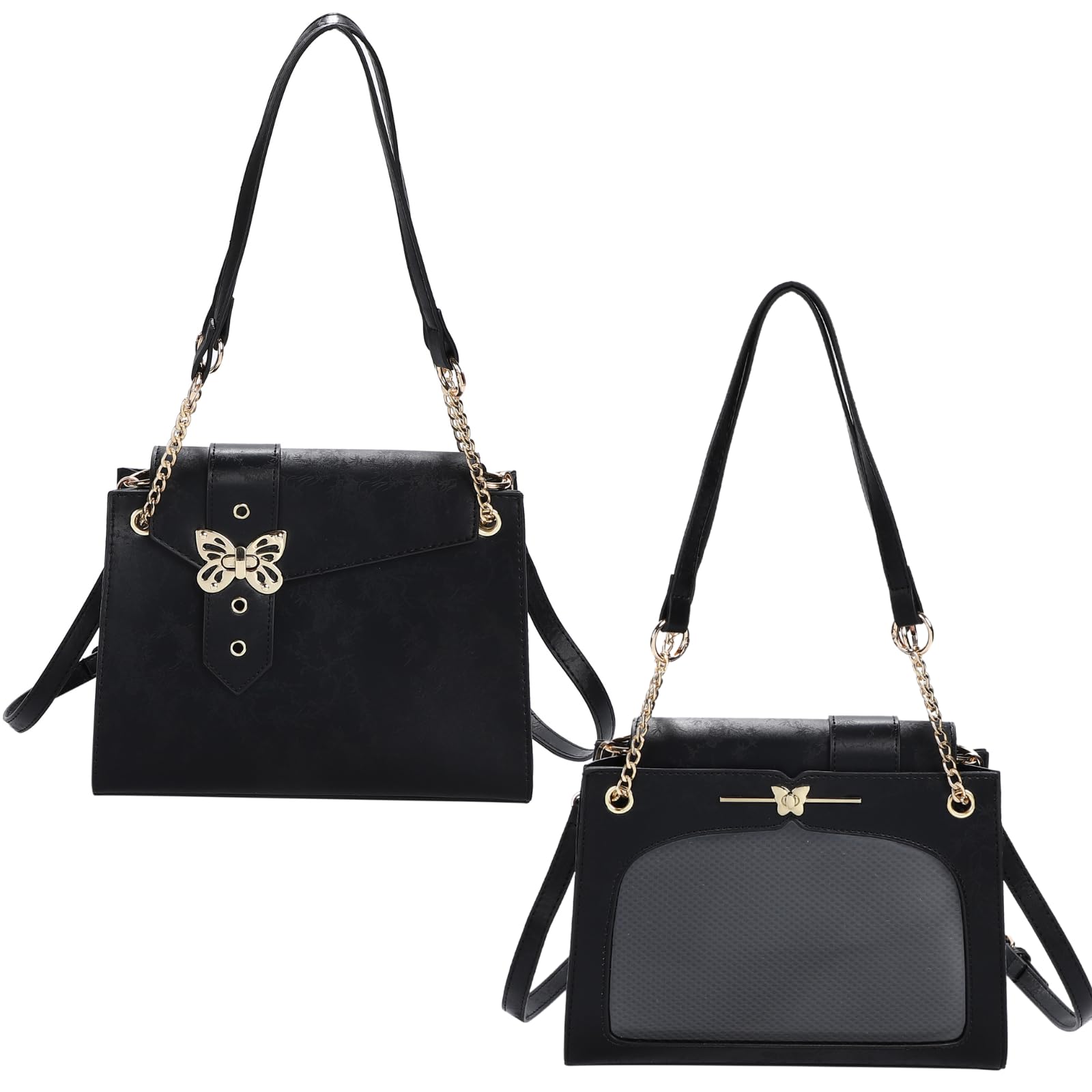 

Ita Ita Tote Oshikatsu Ita Sheet [Harujio] Bag, Small, Mini, Bag, Butterfly, Shoulder, Bag, 2-WAY, Stylish, Cute, Bag, Bag, Black, White, Silver, чорний