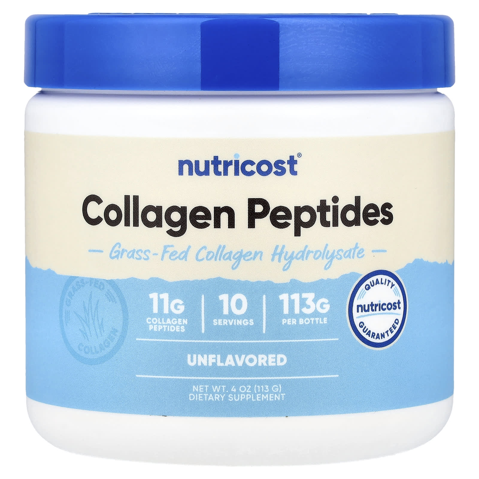 

Grass-Fed Collagen Peptides, Unflavored, 113G (4Oz)
