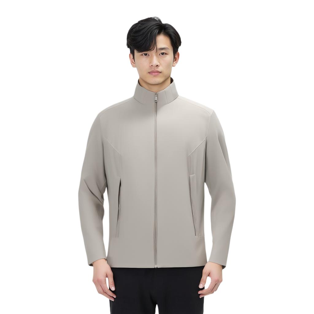 Anta Champion All-Weather Series Stand Collar Zipper Solid Color Thick Casual Cotton Jacket Men Jacket 152540806-5