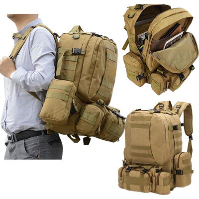 Στρατιωτική τακτική τσάντα 55L για κάμπινγκ Πεζοπορία Πεζοπορία Κυνήγι Bug Out Τσάντα πλάτης εξωτερικού χώρου