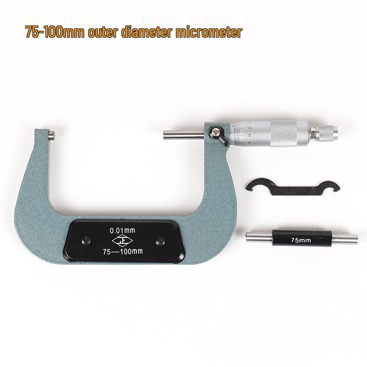 High Precision Outside Micrometer 0-100mm with 0.01mm Scale