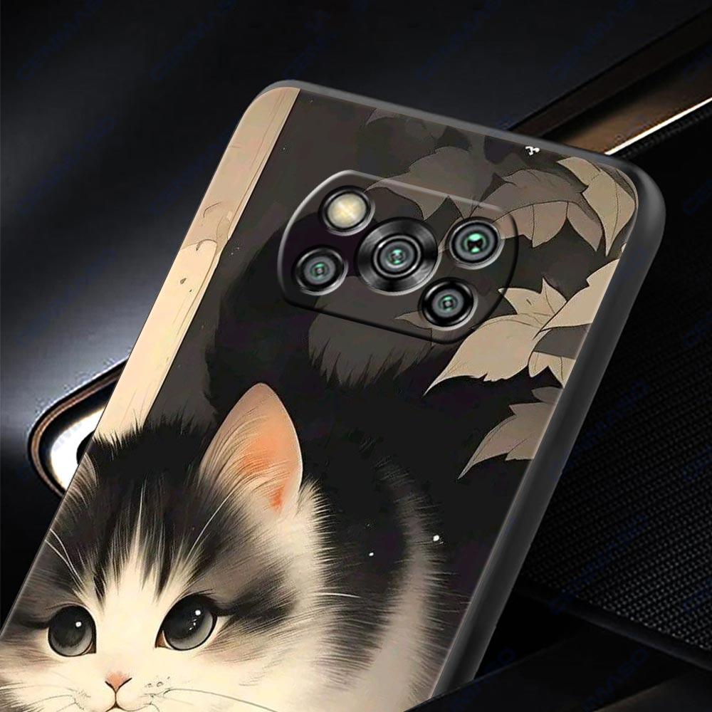 Colorful Cat Design Phone Case Cover for Xiaomi Poco F7 Ultra F6 F5 F4 F3 X6 X5 X4 X3 NFC C51 C55 M4 GT 5G Soft TPU Shell Capas