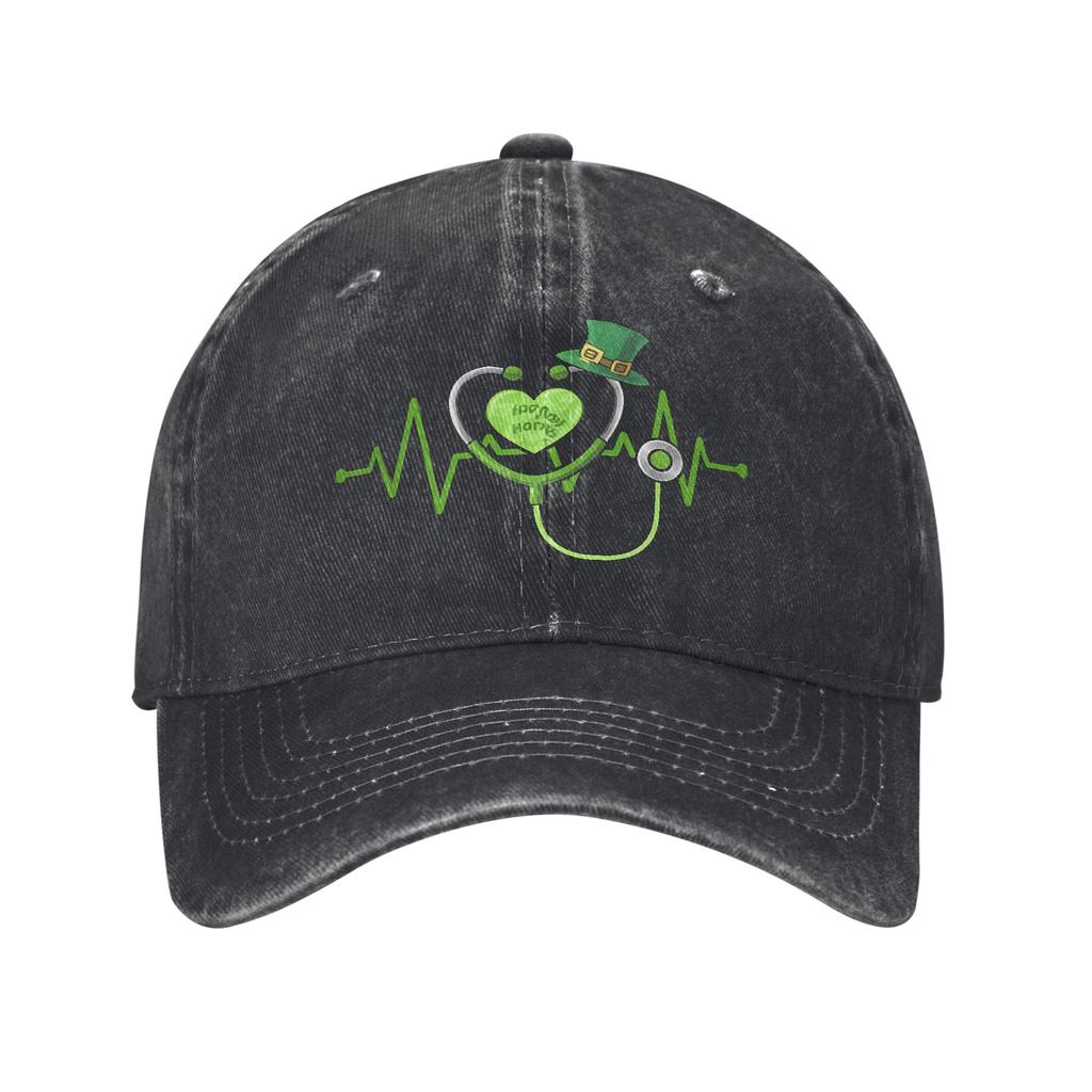St Patricks Day Washed Baseball Cap y2k Retro Sun Hip Hop Hats Summer Unisex-Teens Kpop Rock Snapback Cap