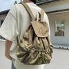 Portable Nylon Drawstring Backpack Casual College Student Schoolbag Canvas Shoulder Bag  Unisex