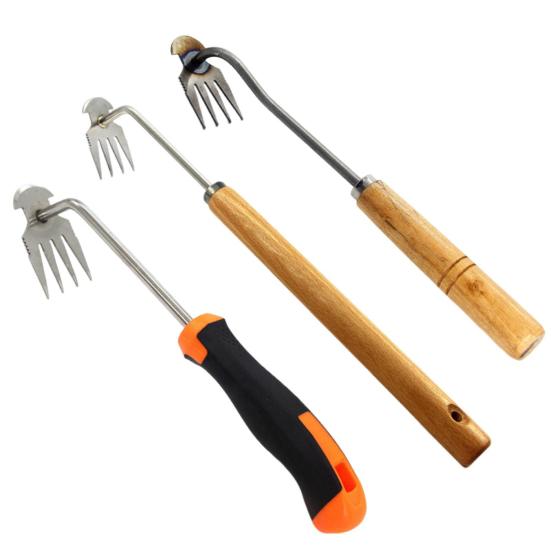 Weed Puller with Long Handle Rust Proof Steel Weeding Tool Hand Weeder Uprooting Tool for Garden Weed Removal In Narrow Spaces