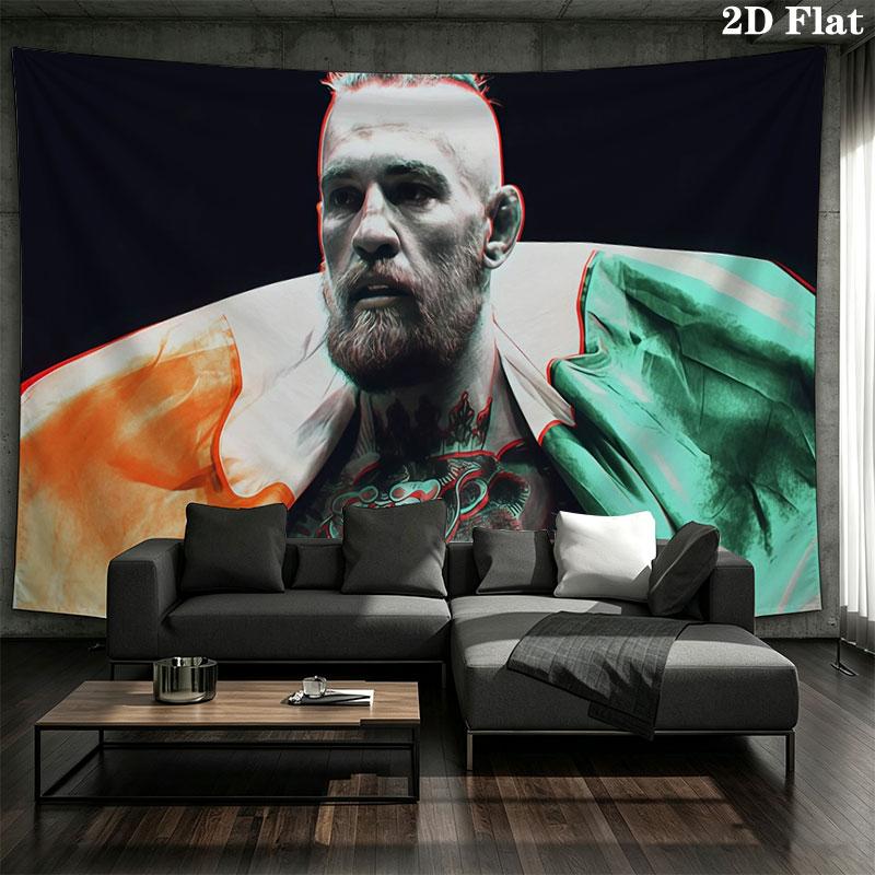Conor Wall tapestry, aesthetic printed fabric blanket, suitable for bedroom, living room, and home decor.