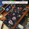 Hybxaxc Floral Dark Academia Desk Mat Vintage Xxl Extended Mouse Pad With Black Floral Design For Gaming Office Laptop Use