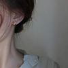 Exquisite 14k Real Gold Plating Micro Earrings Luxury Charm Heart Tassel Girls Feminia Earring Accessories Wedding Pendant