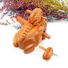 Thai Hand-Carved Wooden Frog Ornament - Creative Fish Souvenir and Home Decor Sounding Craft Gift