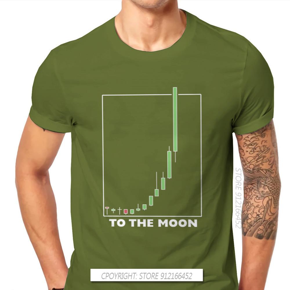

To The Moon Classic Wallstreetbets Stock Option Trading T Shirt Classic Graphic Big Size TShirt Big Sales Men 4XL