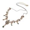 Rhinestone Ethnic Style Necklace Vintage Forehead Chain Retro Tibetan Tassel Necklace  Gifts
