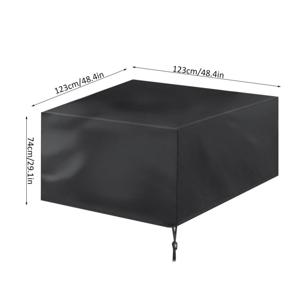 Oxford Cloth Outdoor Table Cover Dust-Proof Heavy Duty Patio Furniture Covers Waterproof Black