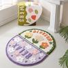 Ins Simple Semicircle Absorbent Bathroom Floor Mat Thickened Non-slip Carpet Toilet Washroom Toilet Door Mat