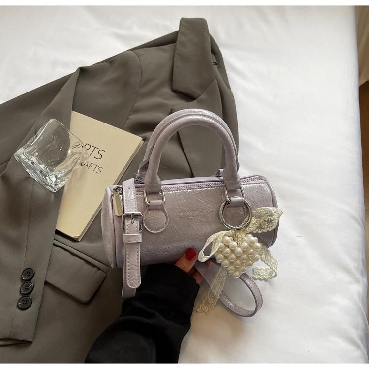 Popular Retro Small Bag Women's 2025 New Spring and Summer Versatile Messenger Bag Handbag Cylinder Bag