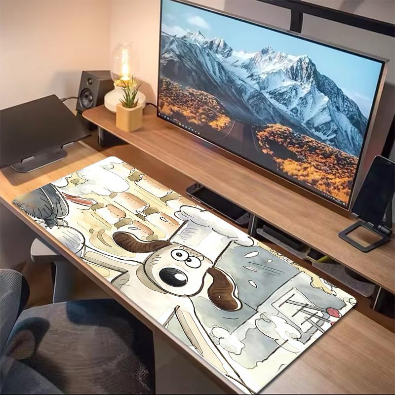 Wallace and Gromit2 Print Cushion Non-slip Laptop Tablet Big Mousepad XXL Mat Mini PC Playmat With Lock edge